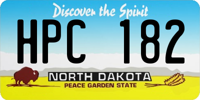 ND license plate HPC182