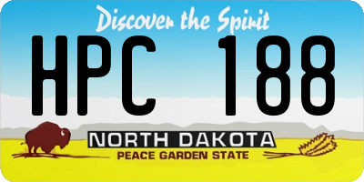 ND license plate HPC188