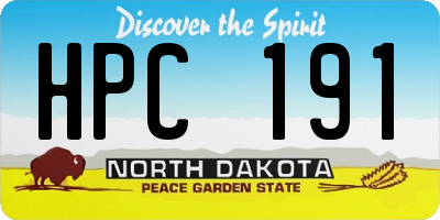 ND license plate HPC191