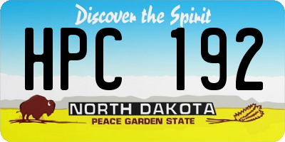 ND license plate HPC192