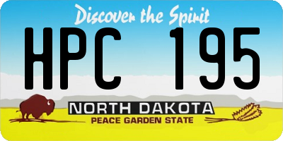 ND license plate HPC195