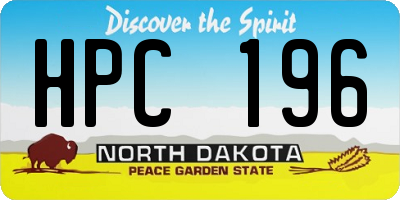 ND license plate HPC196