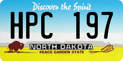 ND license plate HPC197