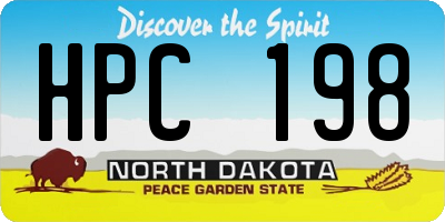 ND license plate HPC198