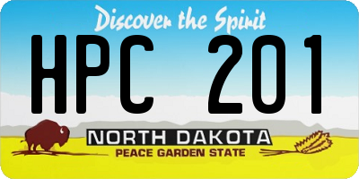 ND license plate HPC201