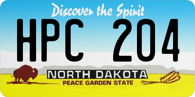 ND license plate HPC204