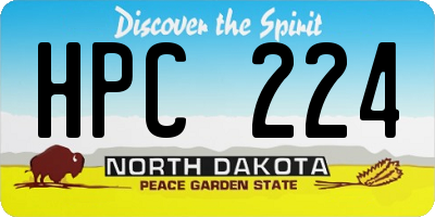 ND license plate HPC224