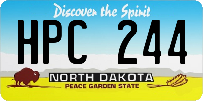 ND license plate HPC244