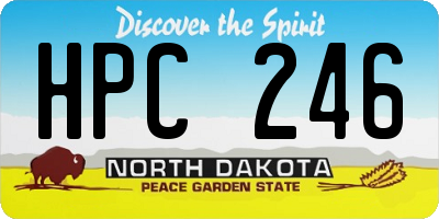 ND license plate HPC246
