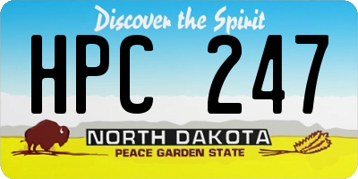 ND license plate HPC247