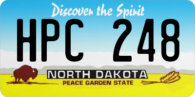 ND license plate HPC248