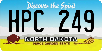 ND license plate HPC249