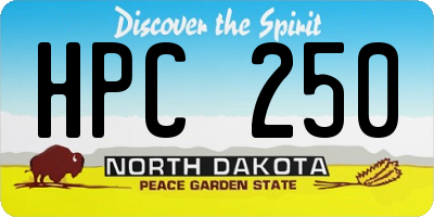 ND license plate HPC250