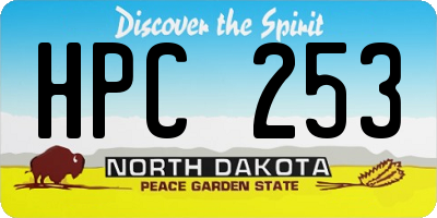 ND license plate HPC253
