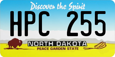 ND license plate HPC255