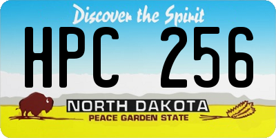 ND license plate HPC256