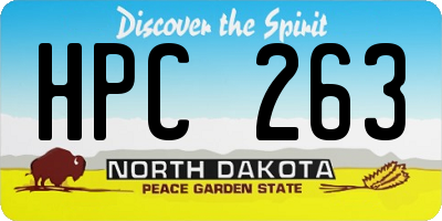 ND license plate HPC263
