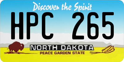 ND license plate HPC265