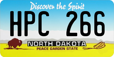 ND license plate HPC266