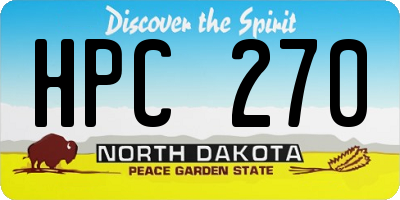 ND license plate HPC270