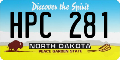 ND license plate HPC281