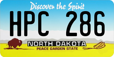 ND license plate HPC286
