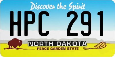 ND license plate HPC291