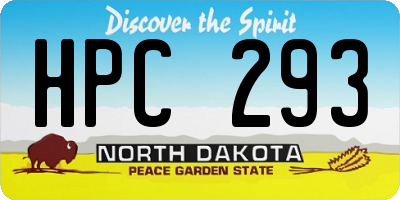 ND license plate HPC293