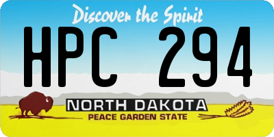 ND license plate HPC294