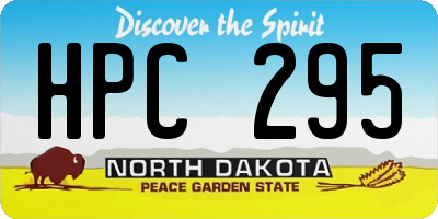 ND license plate HPC295