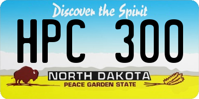 ND license plate HPC300