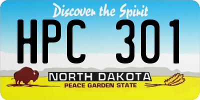 ND license plate HPC301