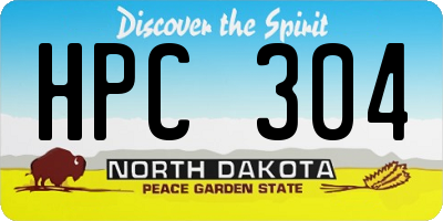 ND license plate HPC304