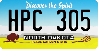 ND license plate HPC305