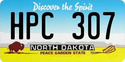 ND license plate HPC307