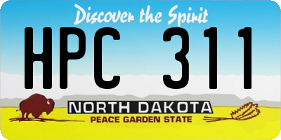 ND license plate HPC311