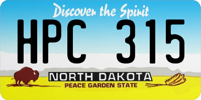 ND license plate HPC315