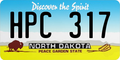 ND license plate HPC317