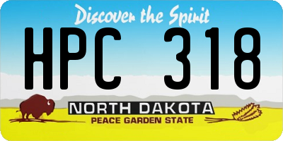 ND license plate HPC318