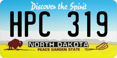 ND license plate HPC319