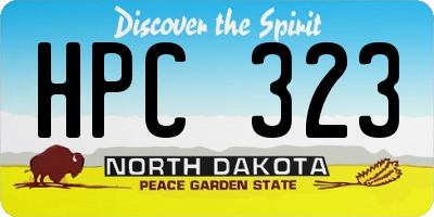 ND license plate HPC323