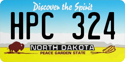 ND license plate HPC324