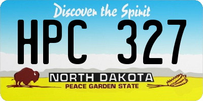 ND license plate HPC327