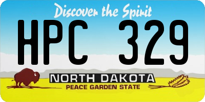 ND license plate HPC329