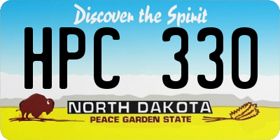 ND license plate HPC330
