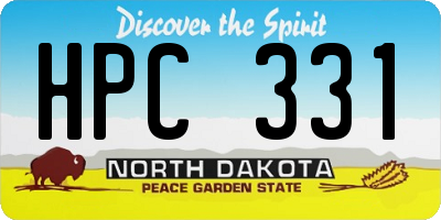 ND license plate HPC331