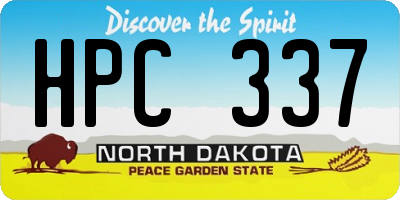 ND license plate HPC337