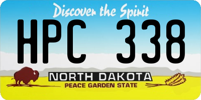 ND license plate HPC338
