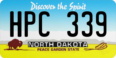ND license plate HPC339