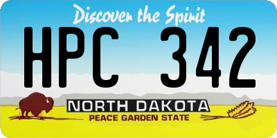 ND license plate HPC342